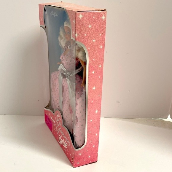 Walmart 35th Anniversary Barbie Doll Special Edition Pink Sparkle Gown 17245 - Picture 3 of 8